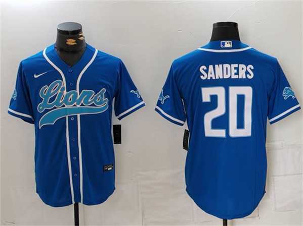 Men's Detroit Lions #20 Barry Sanders Blue Cool Base Stitched Baseball Jerseys,We sell and wholesale Men's Detroit Lions #20 Barry Sanders Blue Cool Base Stitched Baseball Jerseys on line form chian!